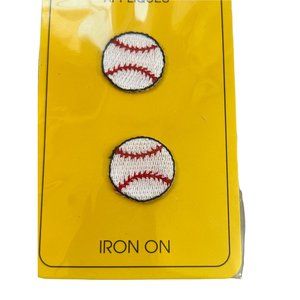 Sew Perfect Appliques 2 baseballs Iron On  .75"  NEW